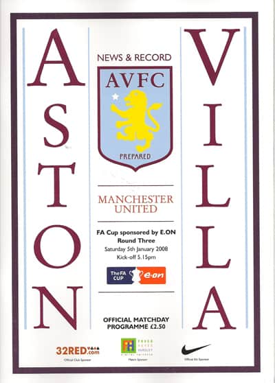 Aston Villa FC v Manchester United FC